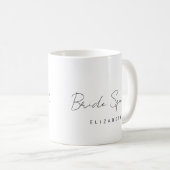 Mug Script Bride Squad Bachelorette Bridesmaid Name (Devant droit)