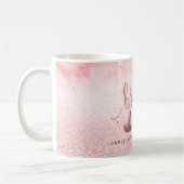Mug Script Bridesmaid Faux Rose Gold + Snow Bokeh (Gauche)
