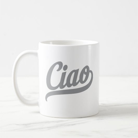 Mug Script Ciao (Gris) (Gauche)
