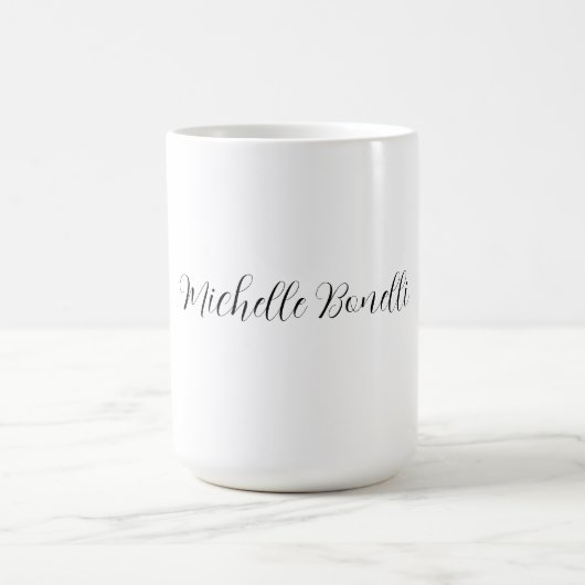 Mug Script classique élégant Ajouter votre nom Plain (Centre)