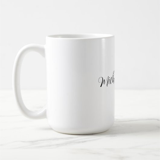 Mug Script classique élégant Ajouter votre nom Plain (Gauche)