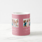 Mug Script coeur rose moderne multi photo meilleurs am (Centre)