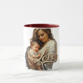 Mug Script d'amour bébé mère tendre (Centre)