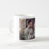 Mug Script d'amour photo Couples personnalisés (Devant gauche)