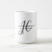 Mug Script de calligraphie Monogramme moderne professi (Centre)
