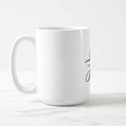 Mug Script de calligraphie Monogramme moderne professi (Gauche)