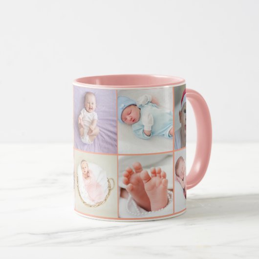 Mug Script de collage photo pour la première année de (Devant droit)