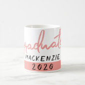 Mug Script de corail | Lettres à la main avec année (Centre)
