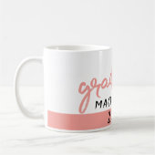 Mug Script de corail | Lettres à la main avec année (Gauche)