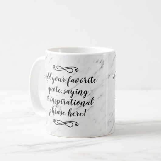 Mug Script de la phrase de devis Inspiration personnal (Devant gauche)