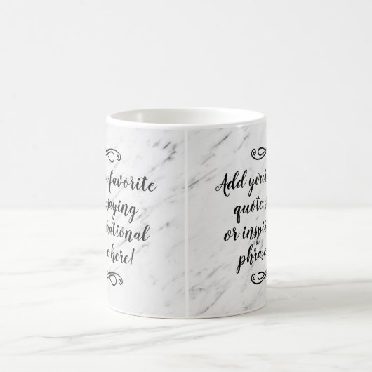 Mug Script de la phrase de devis Inspiration personnal (Centre)