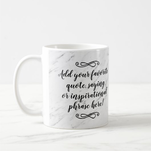 Mug Script de la phrase de devis Inspiration personnal (Gauche)