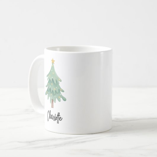 Mug Script de Noël personnalisé (Devant gauche)