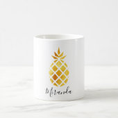 Mug Script de nom blanc d'ananas (Centre)