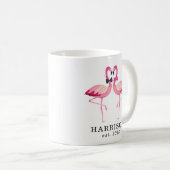 Mug Script de nom de couple marié(e) flamingo personna (Devant droit)