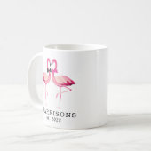 Mug Script de nom de couple marié(e) flamingo personna (Devant gauche)