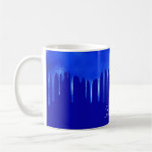 Mug Script de nom de la goutte de peinture bleue royal (Gauche)
