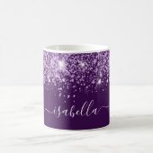 Mug Script de nom de parties scintillant violet (Centre)