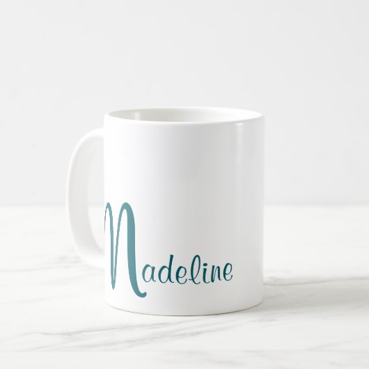 Mug Script de nom monogramme en gras (Devant gauche)