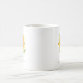 Mug Script de nom personnalisé tournesol rustique mini (Centre)