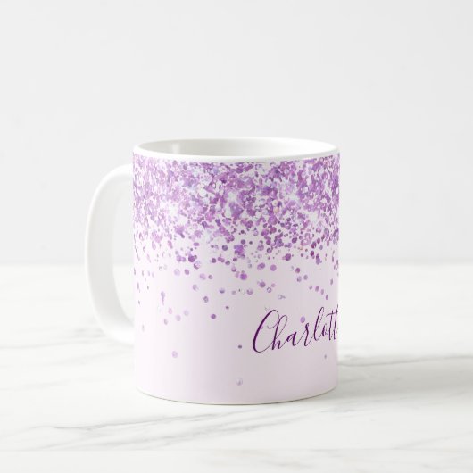 Mug Script de nom rose pâle (Devant gauche)