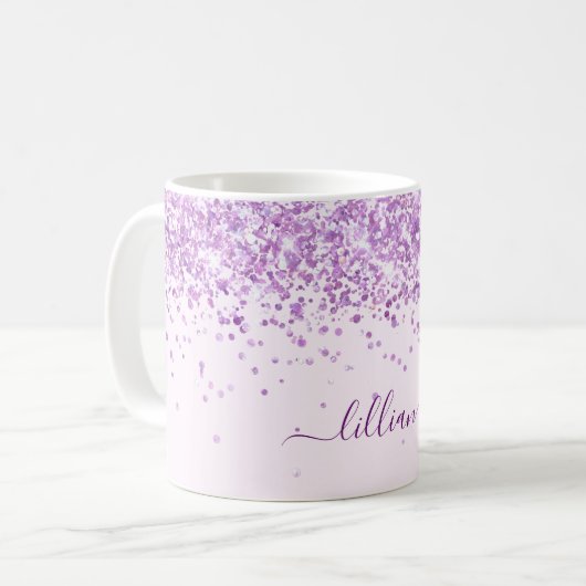Mug Script de nom rose pâle (Devant gauche)