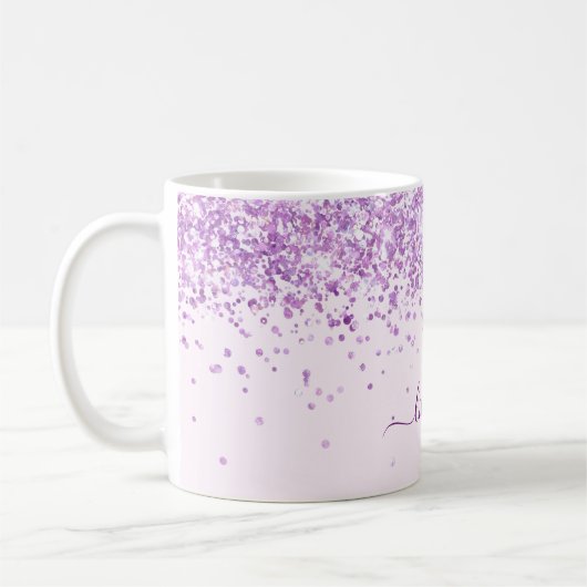 Mug Script de nom rose pâle (Gauche)