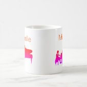 Mug Script de notes de musique pour piano Nom Café M n (Centre)