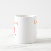 Mug Script de notes de musique pour piano Nom Café noi (Centre)