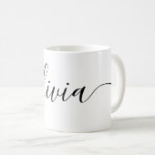 Mug Script de signature personnalisé simple (Devant droit)