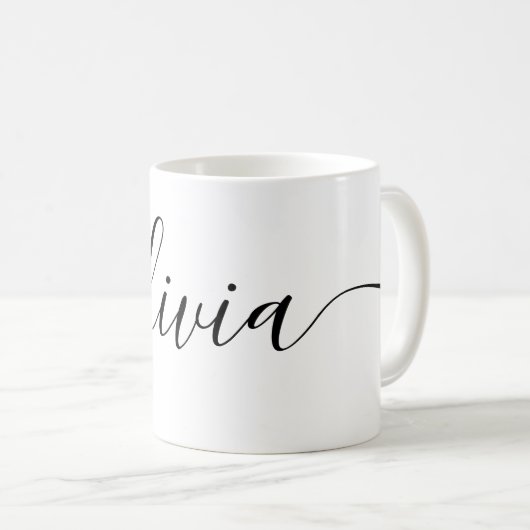 Mug Script de signature personnalisé simple (Devant droit)
