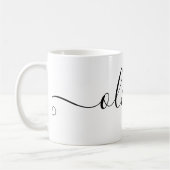 Mug Script de signature personnalisé simple (Gauche)