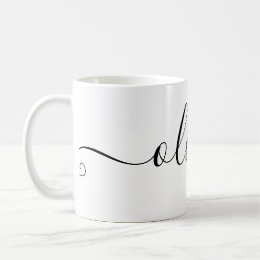 Mug Script de signature personnalisé simple (Gauche)