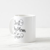 Mug Script de typographie de Best Dog Mom Ever (Devant gauche)