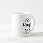 Mug Script de typographie de la meilleure fille jamais (Devant droit)