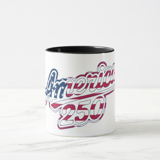 Mug Script Drapeau America 250 Semiquincentenaire Desi (Centre)