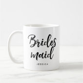 Mug Script élégant "Bridesmaid" Personnalisé (Gauche)