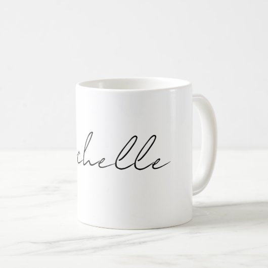 Mug Script élégant et classique Ajouter votre nom (Devant droit)