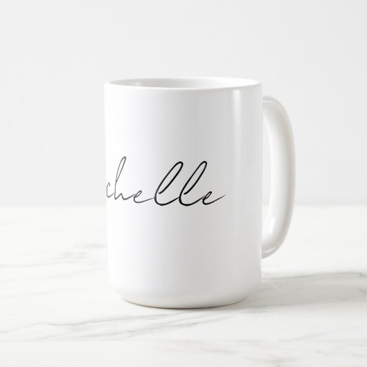 Mug Script élégant et classique Ajouter votre nom (Devant droit)