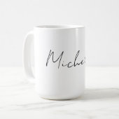 Mug Script élégant et classique Ajouter votre nom (Devant gauche)