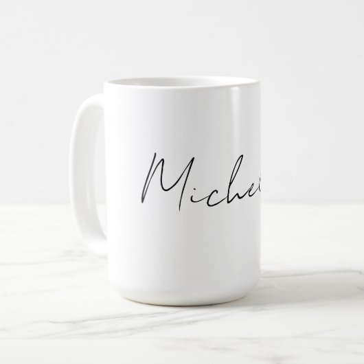 Mug Script élégant et classique Ajouter votre nom (Devant gauche)