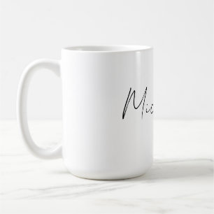 Mug Script élégant et classique Ajouter votre nom