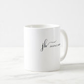 Mug Script élégant Monogramme moderne simple personnal (Devant droit)