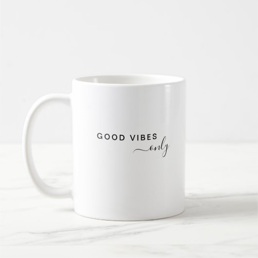 Mug Script élégant Monogramme moderne simple personnal (Gauche)