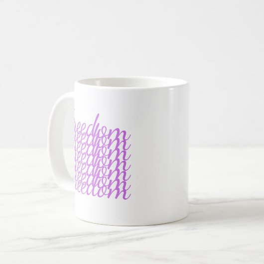 Mug Script empilé Liberté (Devant gauche)