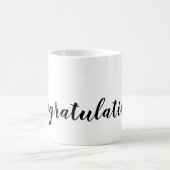 Mug Script Félicitations Typographie noir et blanc (Centre)