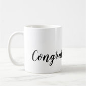 Mug Script Félicitations Typographie noir et blanc (Gauche)
