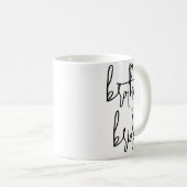 Mug Script frère noir du café mariage marié (Devant droit)