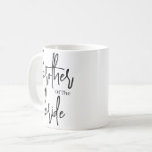 Mug Script frère noir du café mariage marié (Devant gauche)