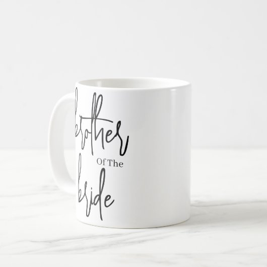 Mug Script frère noir du café mariage marié (Devant gauche)